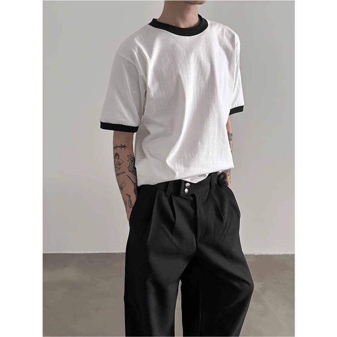 RATS リンガーTシャツ WHITE/BLACK L 未使用 モノトーン リンガーTシャツ | ness.