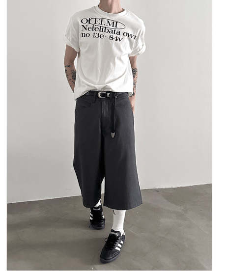 NEFELIBATA モノトーンプリントTシャツ / 2color