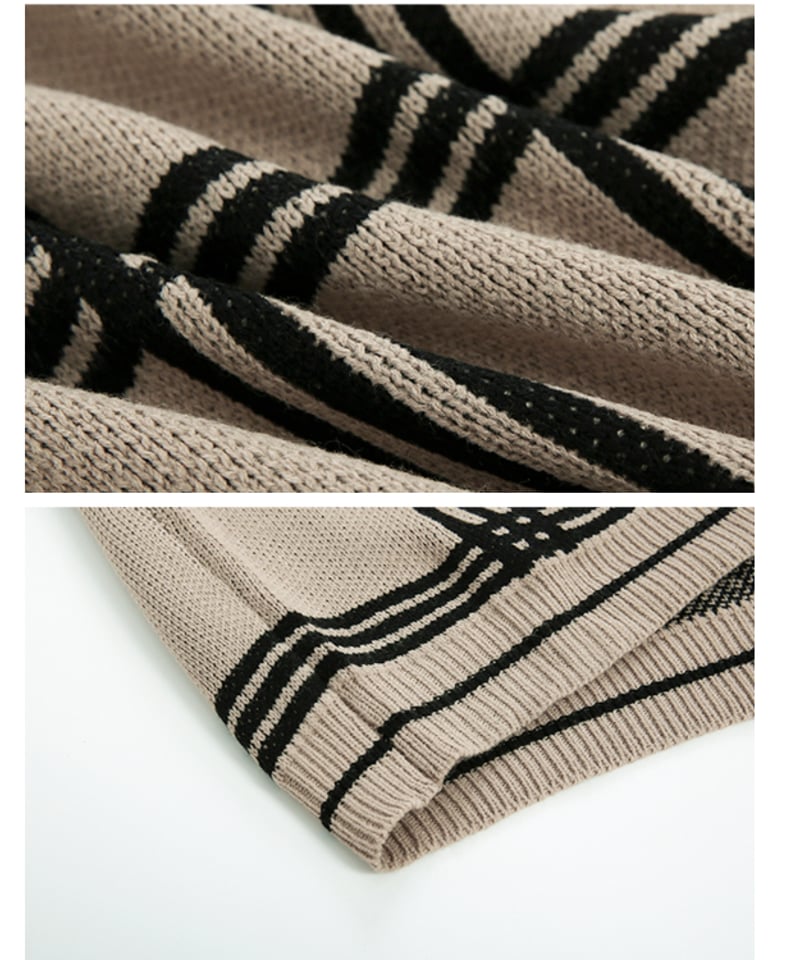 HYS チェッカーパターン カーディガン 再入荷】チェックパターン オーバーサイズカーディガン / 3color | ness.