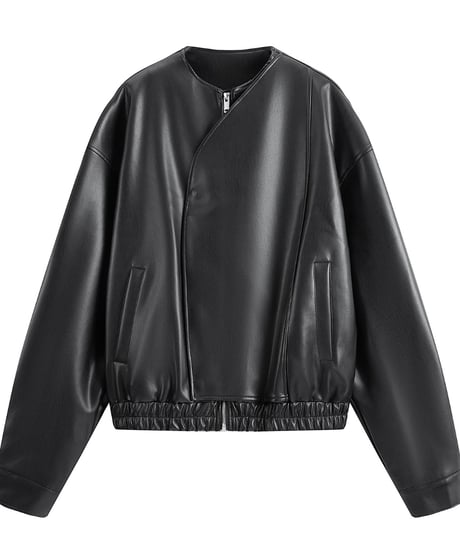 オーバーラップデザイン レザージャケット