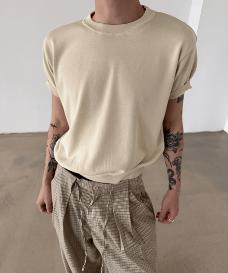 サマーニット クルーネックＴシャツ / 4color