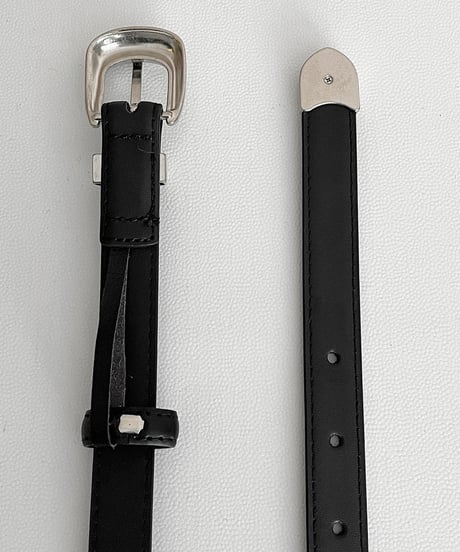 シルバーバックル レザーベルト