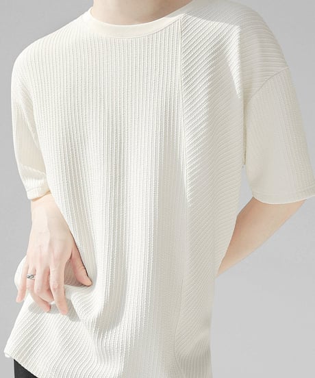 プリーツ ドロップショルダーTシャツ / 2color