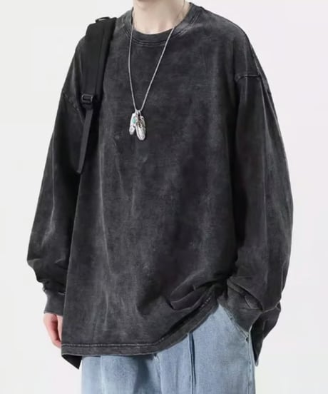 ヴィンテージウォッシュド加工 ロングTシャツ