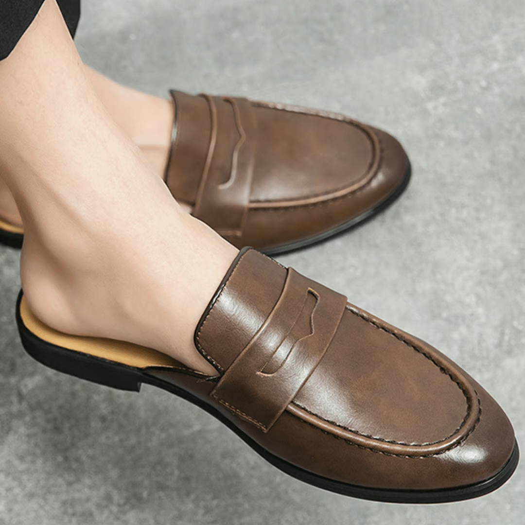 レザー バックレスローファー / 2color | ness.