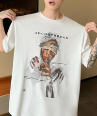 アートプリント ワイドシルエットTシャツ / 2color