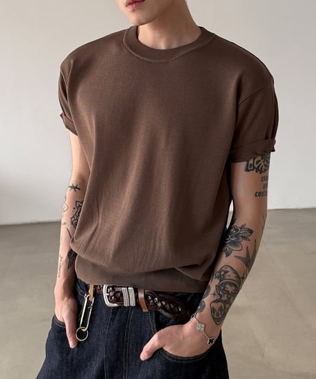 サマーニット クルーネックＴシャツ / 4color