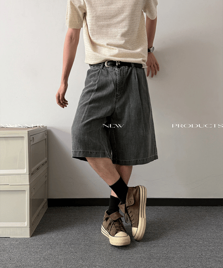 テンセルリネン ミニマルルーズショートパンツ / 2color