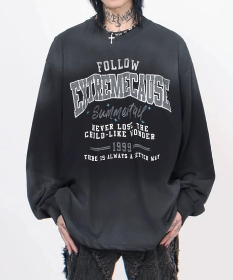 ウォッシュドグラフィック ロングスリーブシャツ / 2color