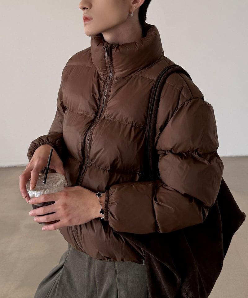 スタンドカラー ショートダウンジャケット / 2colors | ness.