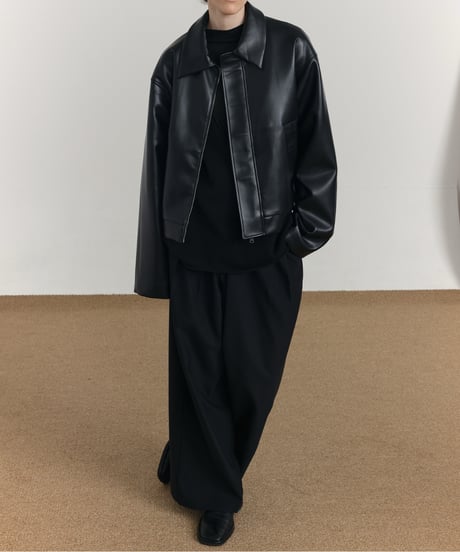 シングルレザー ショートジャケット