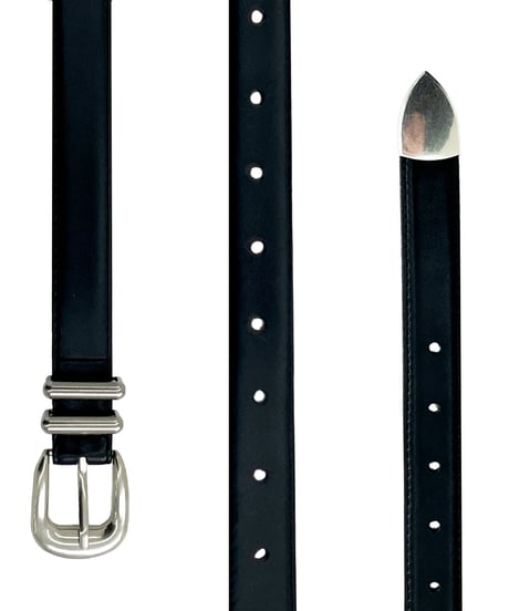 シルバーバックル レザーベルト