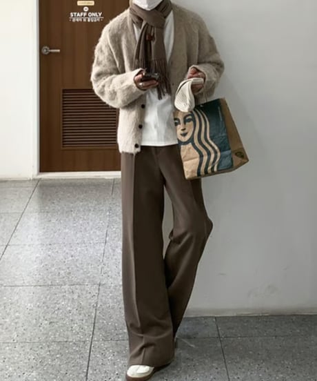 モヘアタッチ ニットカーディガン