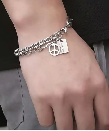 ピースチャーム シルバーブレスレット
