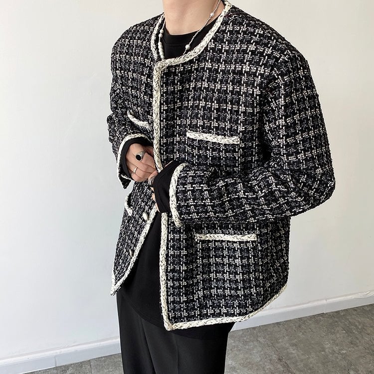 ノーカラー ツイードジャケット | ness.