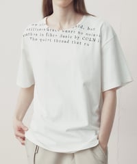 ネックロゴ ミニマル ルーズTシャツ / 2color