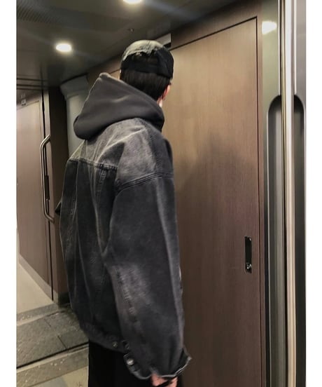 ヴィンテージウォッシュ オーバーサイズデニムジャケット