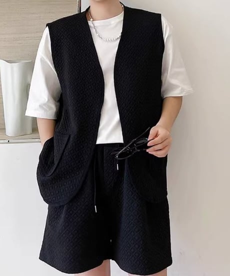 リラクシーベスト セットアップ / 2color set up