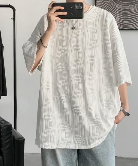 オーバーサイズ プリーツTEE / 2color