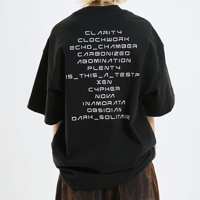 バックテキスト オーバーサイズTシャツ / 2color | ness.