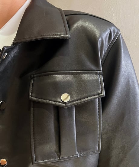 クラシックモード フェイクレザージャケット