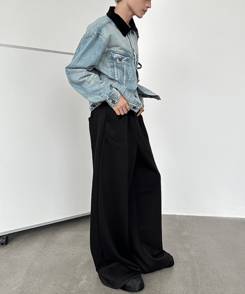 その他ブランド / AESYNCTX/23SS/ボトム/L/コットン/BLK/無地 ワイドシルエット スウェットパンツ / 2color | ness.