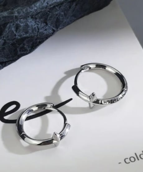 スターサークル フープピアス　two-piece set