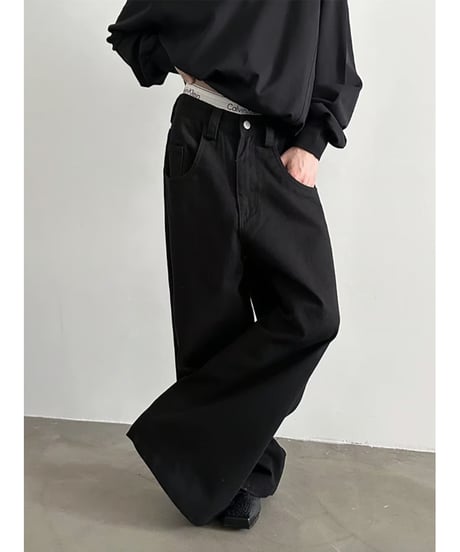 ワイドストレート デニムパンツ / 4color