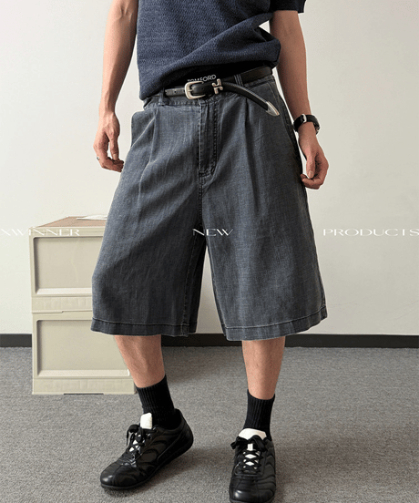 テンセルリネン ミニマルルーズショートパンツ / 2color