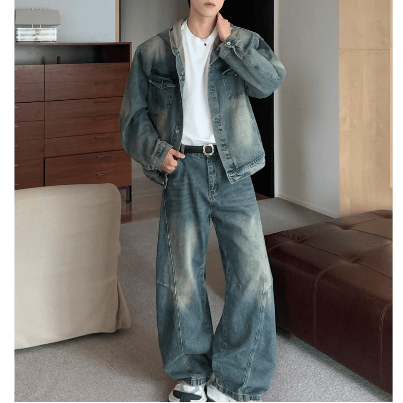 フーデッドヴィンテージデニム セットアップ / 2colors set up フーデッドヴィンテージデニム セットアップ / 2colors set up