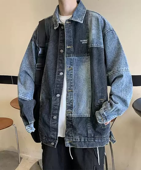 ヴィンテージ パッチワークデニムジャケット
