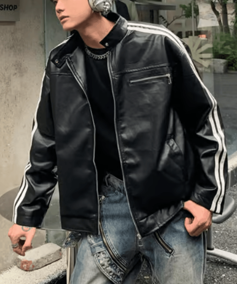 ストリートライン PUレザートラックジャケット / 2color | ness.