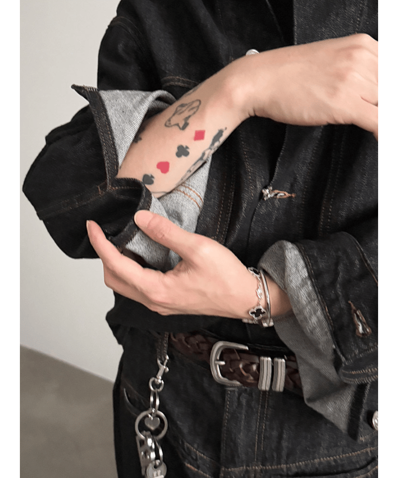 ワイド ブラックデニムジャケット | ness.