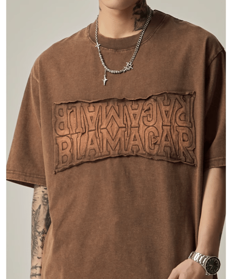 ヴィンテージリバース ロゴエンボスTシャツ / 2color