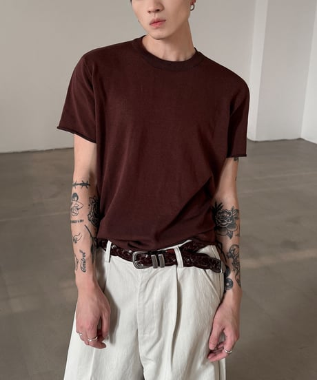 シンプルミニマル クルーネックTシャツ / 3color
