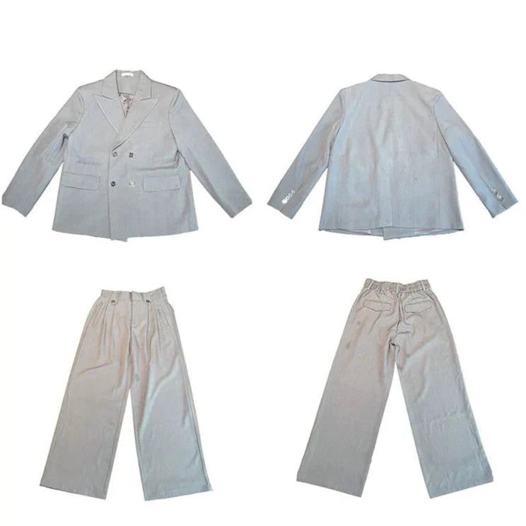 限定展開 リラックスフィット TR セットアップ/ダブル グレー Lサイズ リラックスフィット ダブルセットアップ / 2color | ness.