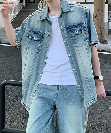 サイドライン デニムパンツ / pants only