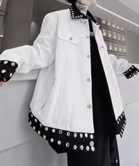 スタッズアクセント モードジャケット