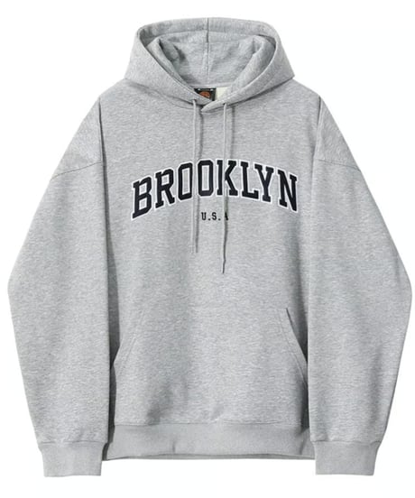 BROOKLYN アーチロゴ オーバーサイズパーカー