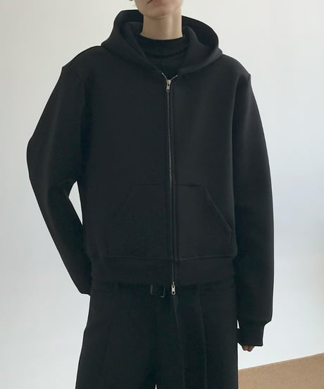 ダブルジップ ヘビーウェイト スタンドフーディー / 2color