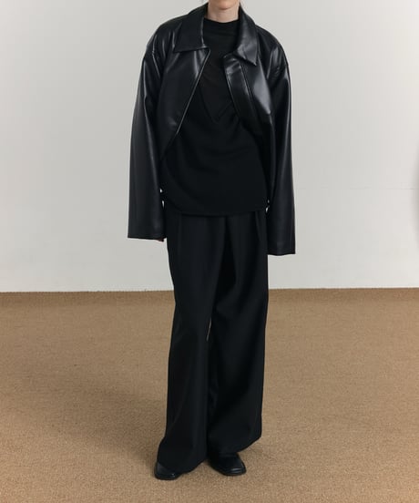 シングルレザー ショートジャケット