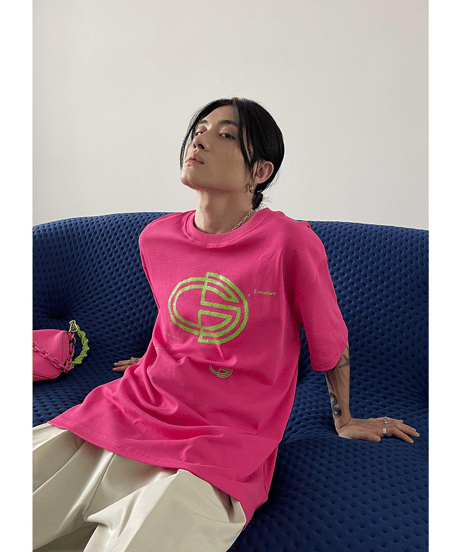 ジェネシスボーイ チョークロゴ ルーズシルエット Tシャツ / 5color