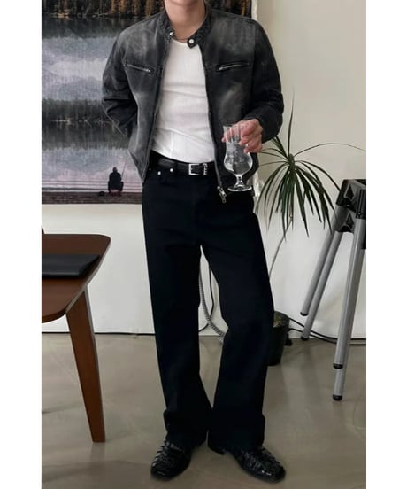 ヴィンテージウォッシュ スタンドカラージャケット