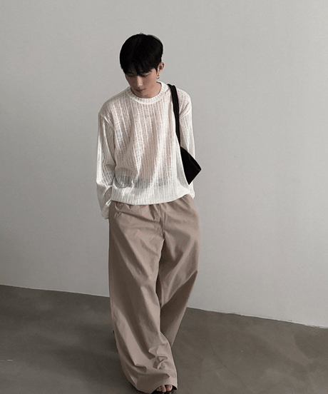 シアーリブプレーンロンT / 3color