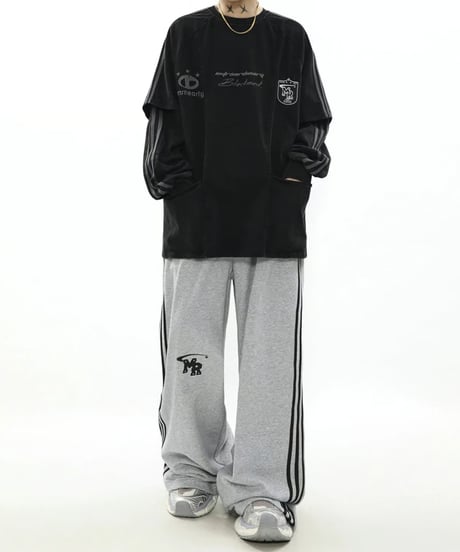 フェイクレイヤード プルオーバーシャツ