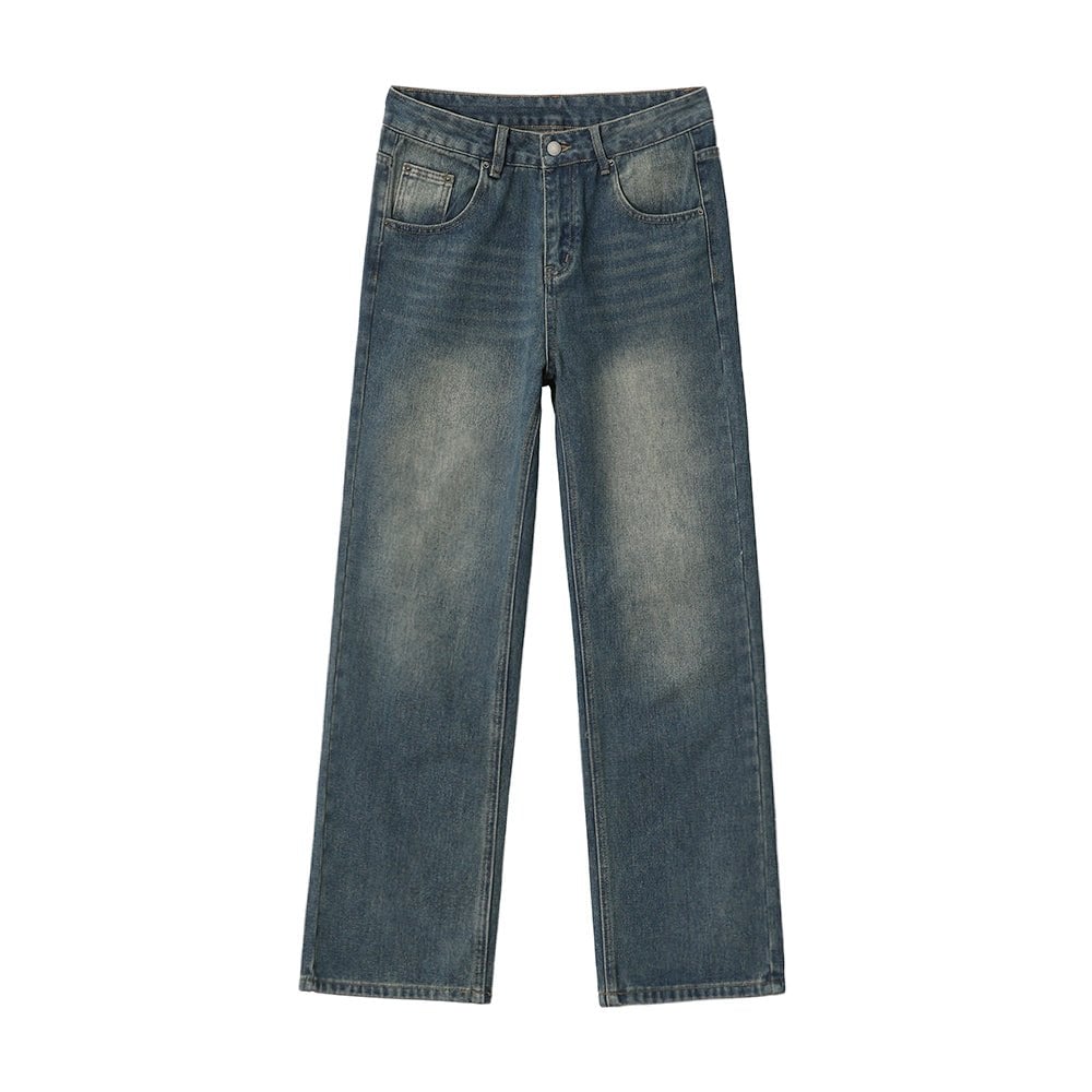 ◎45R【洗える】ヴィンテージ ウォッシュ加工 デニム パンツ ◎45R【洗える】ヴィンテージ ウォッシュ加工 デニム パンツ