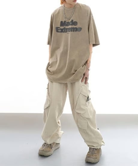 スプレーレター プリントTシャツ / 4color
