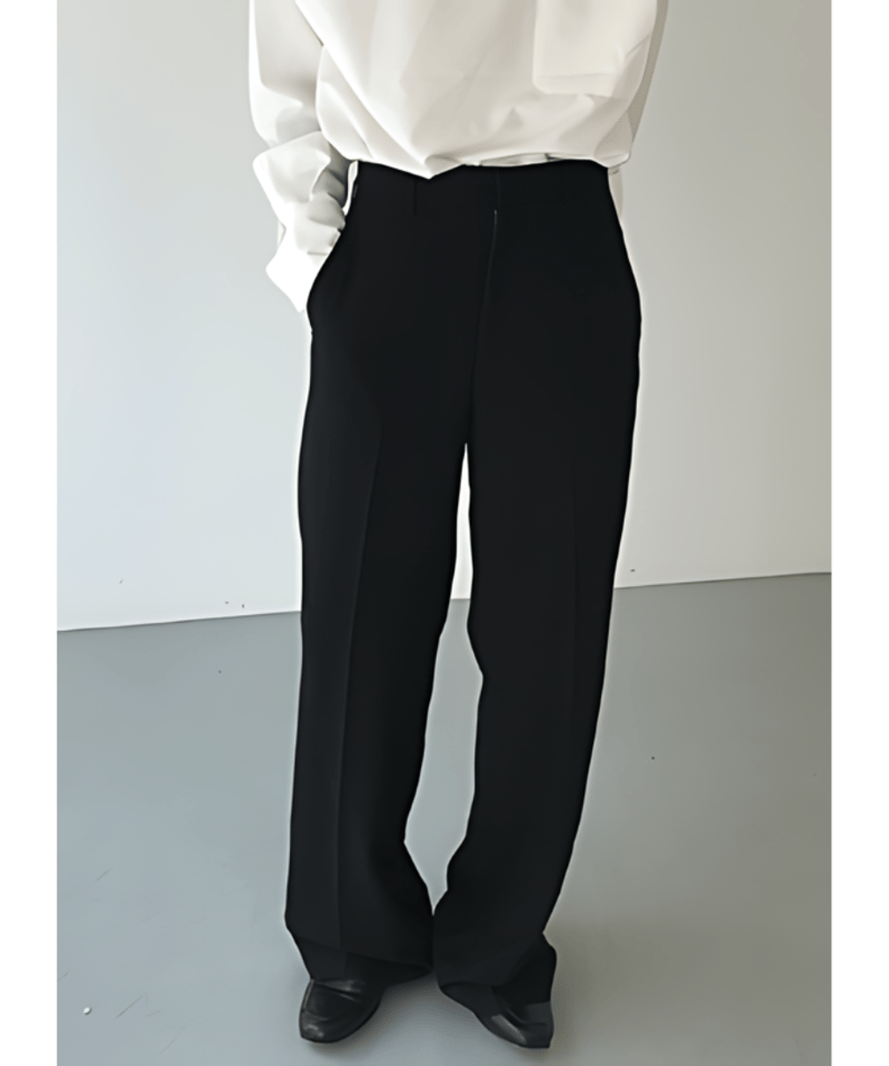 リラックスフィット ストレートスラックスパンツ | ness.