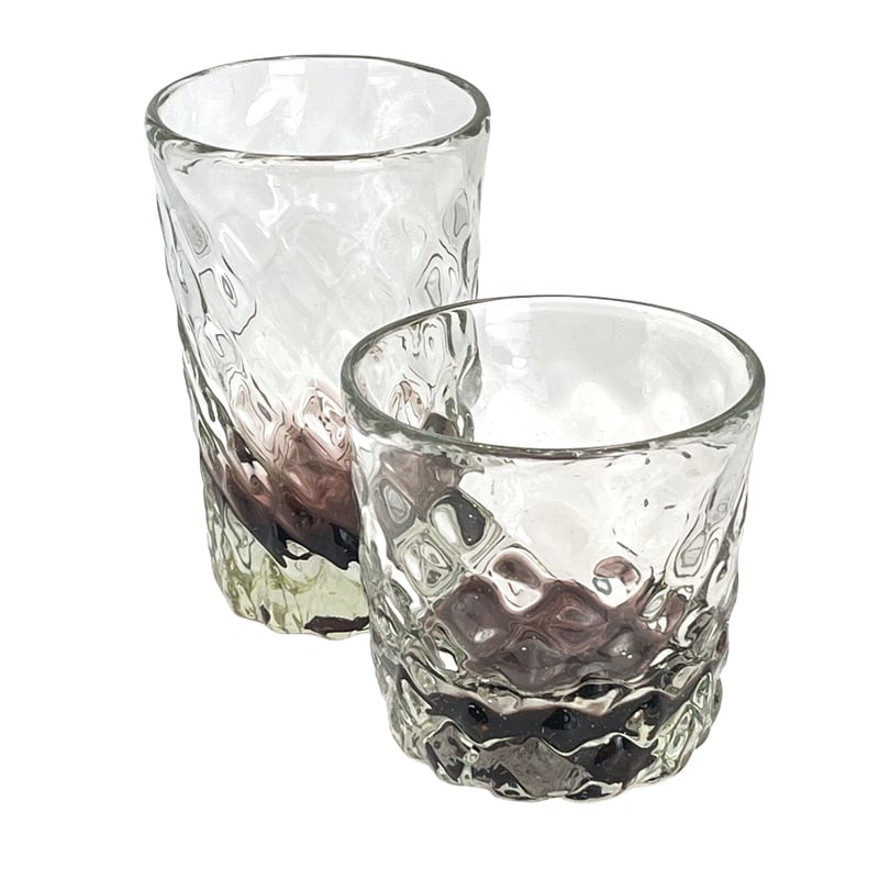 琉球ガラス工房晴天 底色みなもノーマルグラス（大） 紫色