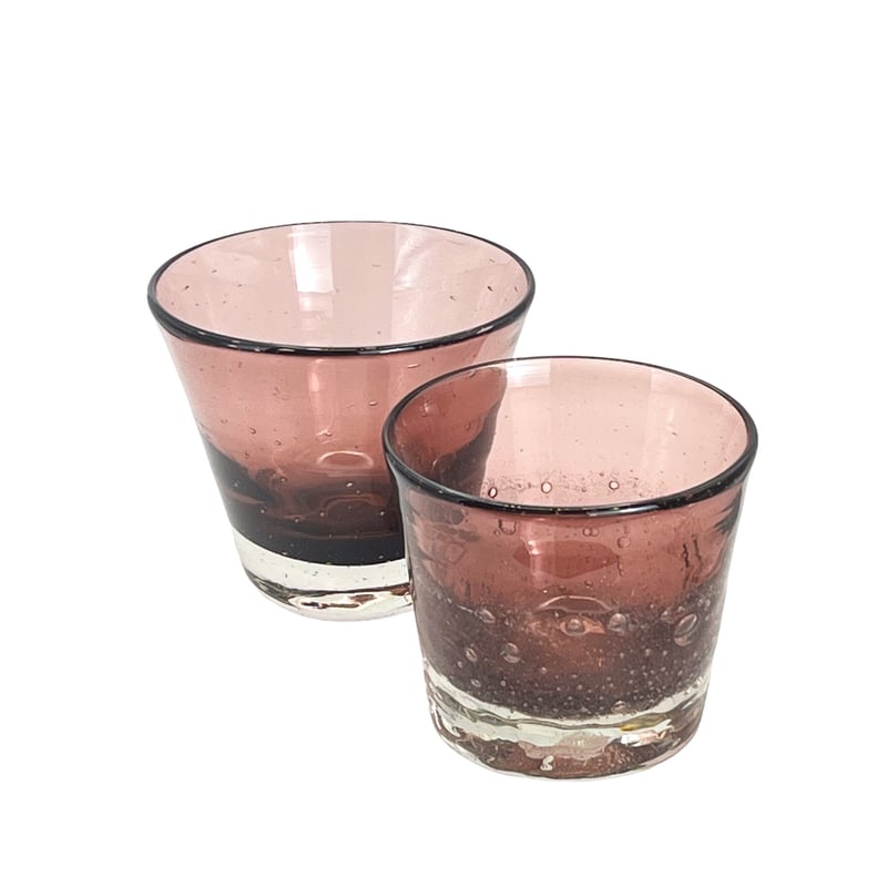 琉球ガラス工房晴天 気泡コーングラス（小） 紫色 | BLRE:ViO